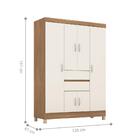 Jogo De Quarto Roupeiro E Comoda Dresden Amendola Off-white