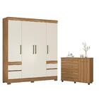 Jogo De Quarto Roupeiro E Comoda Orfeu Amendola Off-white