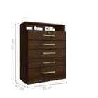 Jogo De Quarto Roupeiro E Comoda Pamplona Ebano