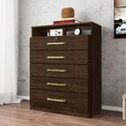 Jogo De Quarto Roupeiro E Comoda Pamplona Ebano