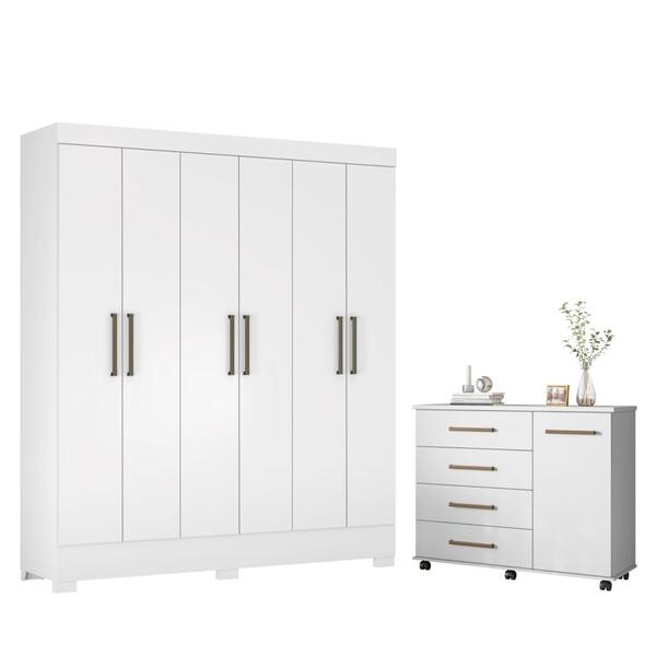 Jogo De Quarto Roupeiro E Comoda Vicente