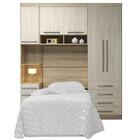 Jogo De Quarto Solteiro Modulado 4 Peças Master Avelã Rústico