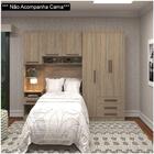 Jogo De Quarto Solteiro Modulado Slim 004 Jequitibá/fumê - Eu