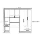 Jogo De Quarto Solteiro Modulado Slim 004 Jequitibá/fumê - Eu