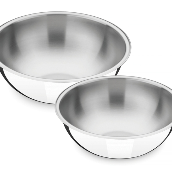 Jogo De Recipientes Cucina Em Aco Inox 2 Pecas Tramontina