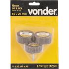 Jogo De Rodas De Lixa 50 Mm X 20 Mm Com 3 Peças - Vonder