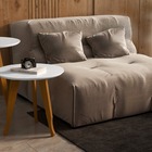 Jogo De Sala 2 Mesas Lateral E Apoio Redonda Classico Pés Mad