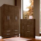 Jogo De Sapateira E Guarda Roupa Itiúba Malbec