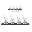 Jogo De Sobremesa Mini Copos De Vidro Com Base