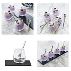 Jogo De Sobremesa Mini Copos De Vidro Com Base