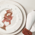 Jogo De Sobremesa Pratos E Boleira Com Pé Em Cerâmica Celebra