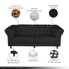 Jogo De Sofá 2 E 3 Lugares Sala De Estar Maggiore Couro Preto