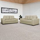 Jogo De Sofá 2 E 3 Lugares Sala De Estar Milano Couro Bege G5