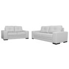 Jogo De Sofá 2 E 3 Lugares Sala De Estar Milano Couro Branco