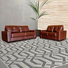 Jogo De Sofá 2 E 3 Lugares Sala De Estar Milão Couro Caramelo