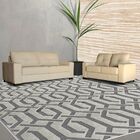 Jogo De Sofá 2 E 3 Lugares Sala De Estar Milão Couro Off Whit