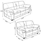 Jogo De Sofá 2 E 3 Lugares Sala De Estar Pés Madeira Laura Co