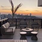 Jogo De Sofá 2 Poltronas E Pufe Corda Náutica Jardim Externo