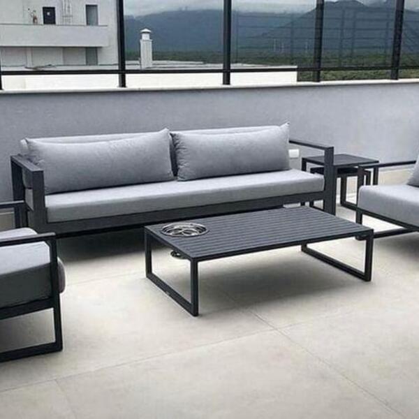 Jogo De Sofá Completo De Alumínio Para Jardim Sala Piscina Leroy Merlin