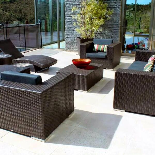 Jogo De Sofa Em Fibra - Kit Completo Para Área Externa