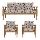 Jogo De Sofá Madeira Maciça Liz 3 Lugares E 2 Poltronas Multi