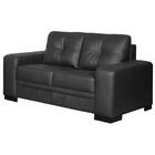 Jogo De Sofá Milano 02 E 03 Lugares Couro Arte Sala Preto