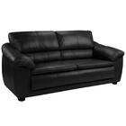 Jogo De Sofá Veneza 02 E 03 Lugares Couro Arte Sala Preto