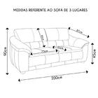 Jogo De Sofá Veneza 02 E 03 Lugares Couro Arte Sala Preto