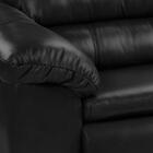 Jogo De Sofá Veneza 02 E 03 Lugares Couro Arte Sala Preto