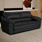 Jogo De Sofá Veneza 02 E 03 Lugares Couro Arte Sala Preto