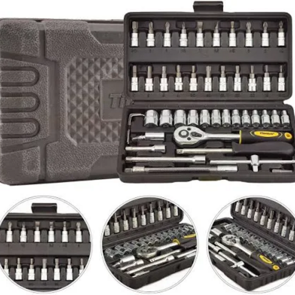 Jogo De Soquete 1/4  46 Peças