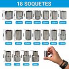 Jogo De Soquete 24 Peças 8 A 32mm Encaixe 1/2pol