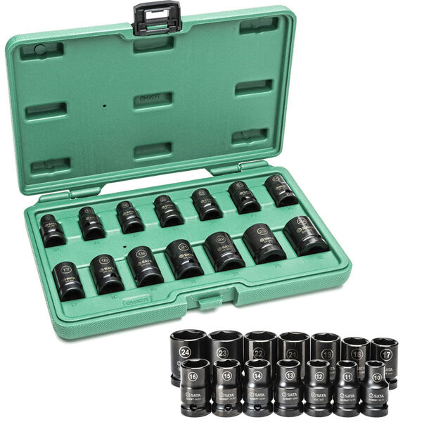 Jogo De Soquete De Impacto 10 A 24mm Sata 14 Peças St34397t S
