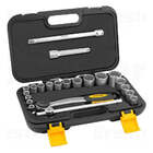 Jogo De Soquete Estriado 8 A 32mm 1/2 Vonder - 22 Peças