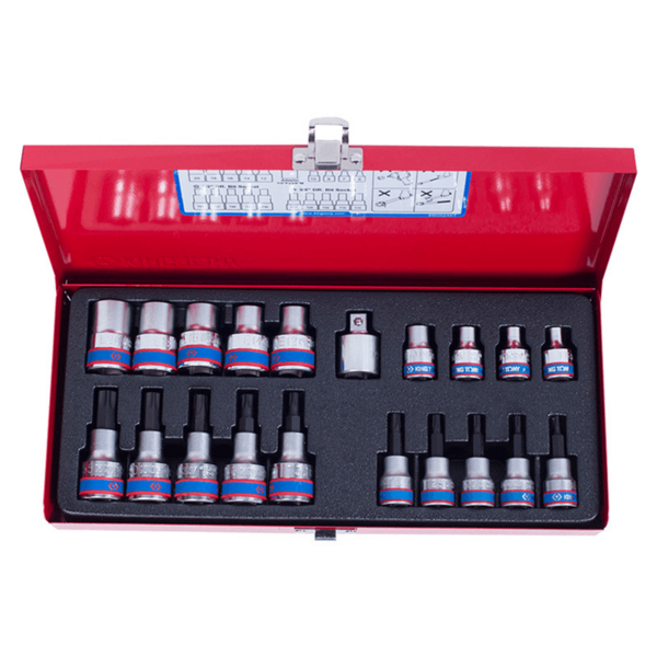 Jogo De Soquete Torx Fêmea E Macho 1/2 20 Peças King Tony