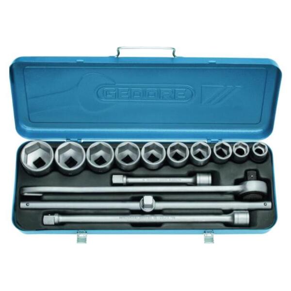 Jogo De Soquetes 22 A 50 Mm Com Catraca Reversível 32emu Gedo