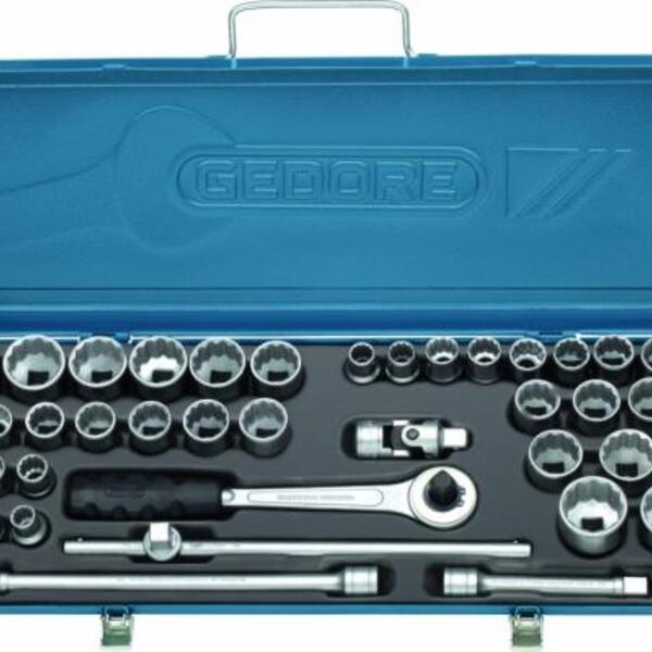 Jogo De Soquetes E Acessórios 1/2" 43 Peças D19pmu Gedore