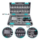 Jogo De Soquetes E Acessórios 1/4 Pol. 57 Pçs Stels