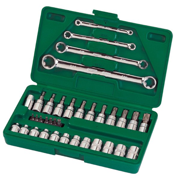 Jogo De Soquetes E Chaves E-torx 1/4" E 3/8" 35 Peças St09010