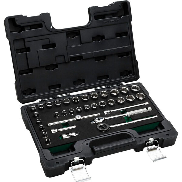 Jogo De Soquetes Estriado 3/8" - 6 A 22mm - 3/8" A 7/8" Belze