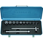 Jogo De Soquetes Estriado E Acessórios 1/2" - 3/8" A 1" Gedor