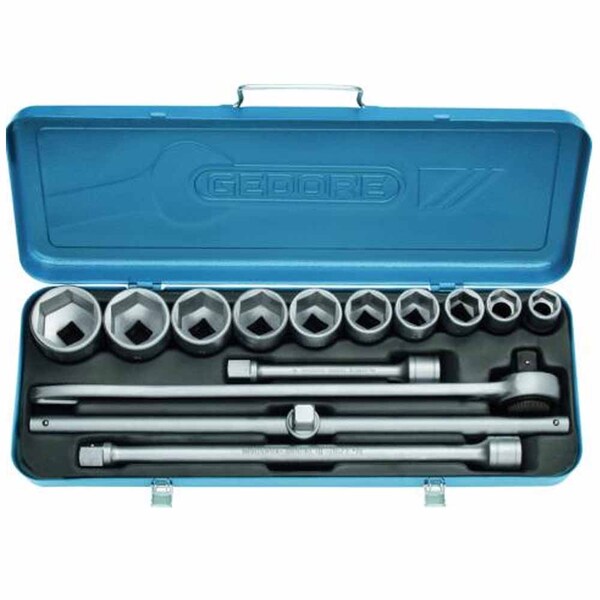 Jogo De Soquetes Sextavado 3/4" - 7/8" A 2" Gedore 14 Peças -