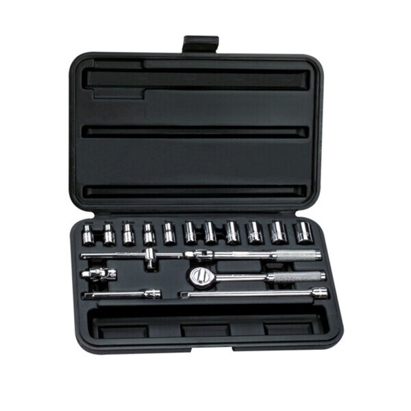 Jogo De Soquetes Sextavados 18 Peças 4 A 13 Mm Blackedecker