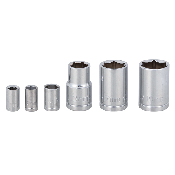 Jogo de Soquetes Sextavados 7-19mm 6 Peças MP