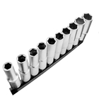 Jogo De Soquetes Stels Longos Sextavados 1/2 10 Peças