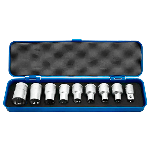 Jogo De Soquetes Torx 1/2" E10 A E24 Gedore 9 Peças - 015644