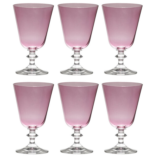 Jogo De Taça Para Vinho 6 Peças 350 Ml Bella Ametista-bohemia