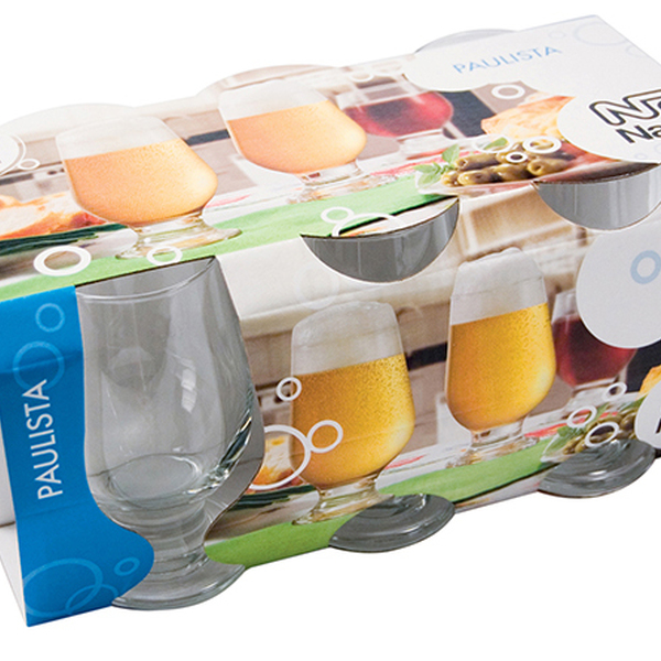 Jogo De Taças 6 Peças Paulista Para Cerveja 300ml Nadir