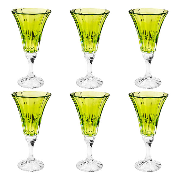 Jogo De Taças Água Em Cristal Bohemia Wellington 6 Peças 280m