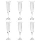 Jogo De Taças Champanhe Em Cristal Bohemia Kleopatra 6 Peças